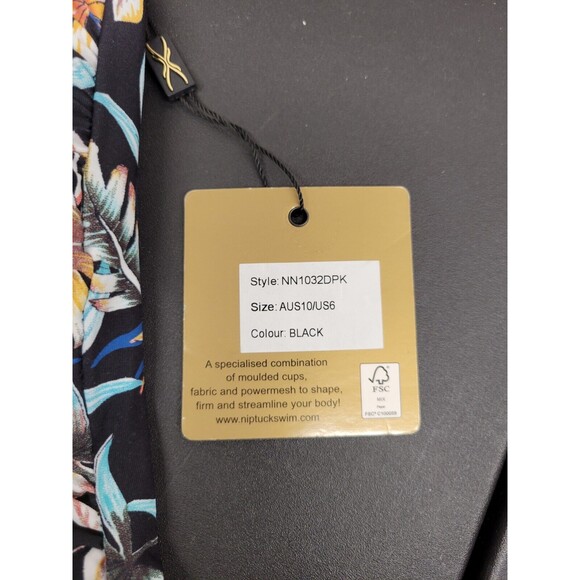 Nip Tuck Size 6 One Shoulder Swimsuit Multifit Cup One Piece Floral New - Picture 6 of 7